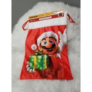 NEW Super Mario‎ cinch drawstring bag gift travel video game Christmas boy toy